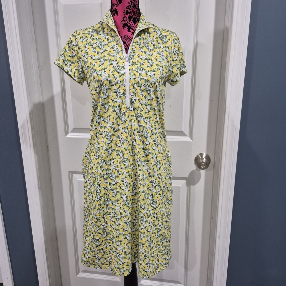J. McLaughlin Dress Womens Small Yellow Yanna Catalina Cloth Lemon Tennis Golf
